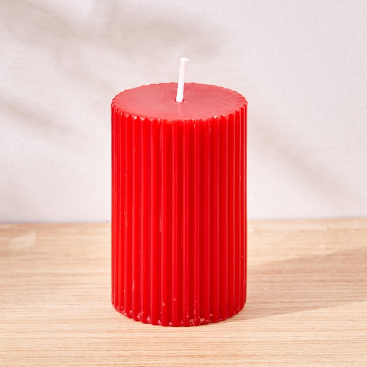 Alisa Set of 2 Lemongrass and Cranberry Scented Pillar Candles