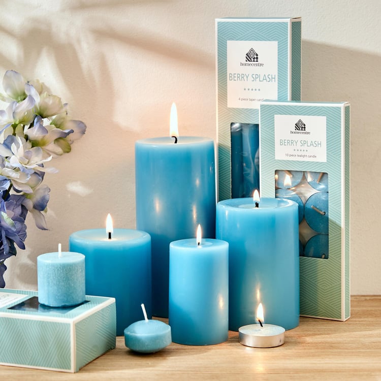 Colour Refresh Blueberry Scented Pillar Candle