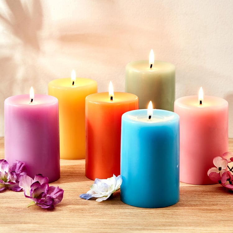 Buy Colour Refresh Blueberry Scented Pillar Candle from Home Centre at ...