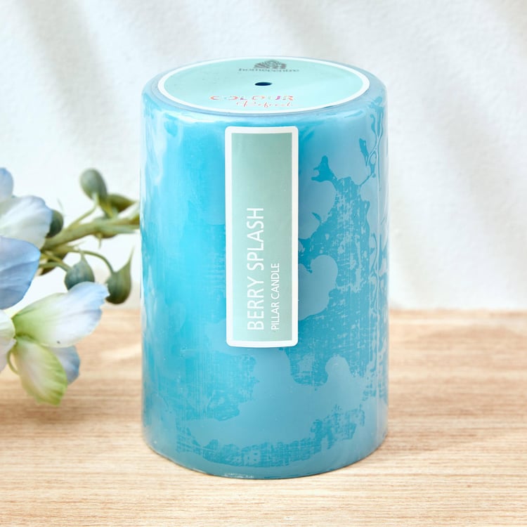 Colour Refresh Blueberry Scented Pillar Candle