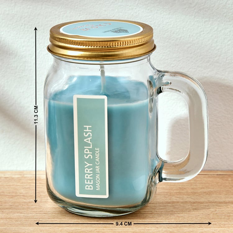 Colour Refresh Blueberry Scented Mason Jar Candle