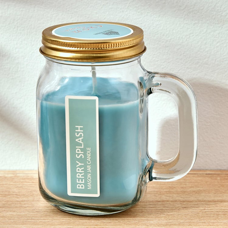 Colour Refresh Blueberry Scented Mason Jar Candle