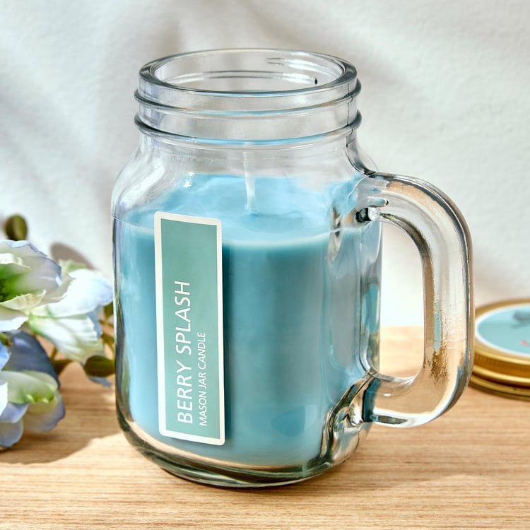 Colour Refresh Blueberry Scented Mason Jar Candle