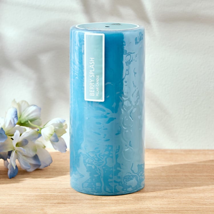 Colour Refresh Blueberry Scented Pillar Candle