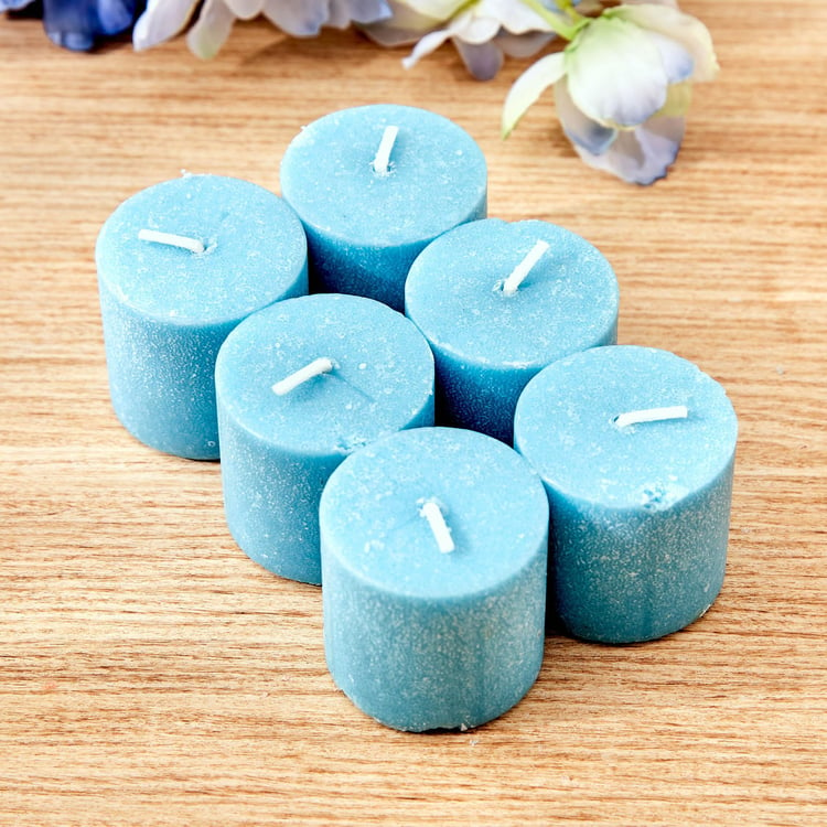 Colour Refresh Set of 6 Blueberry Scented Votive Candles