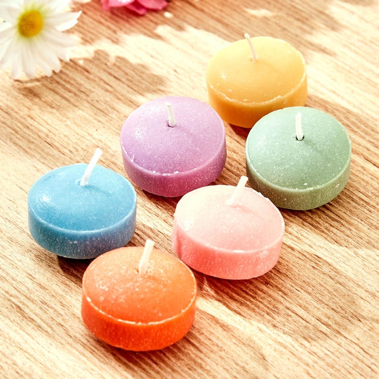 Colour Refresh Set of 12 Floating Nugget Candles