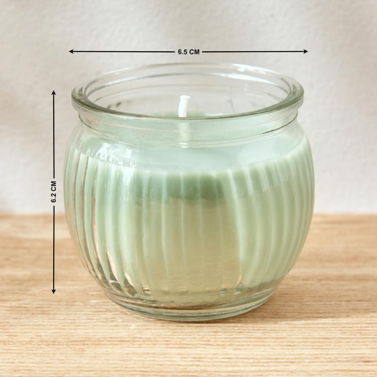 Colour Refresh Sea Breeze Scented Ribbed Jar Candle