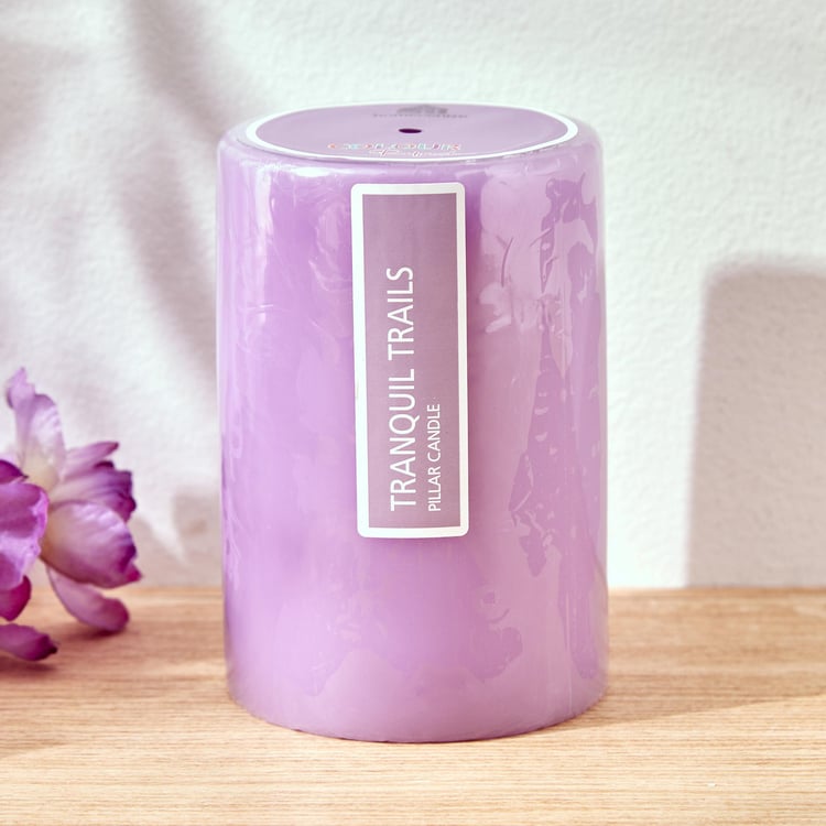 Colour Refresh Lavender Scented Pillar Candle