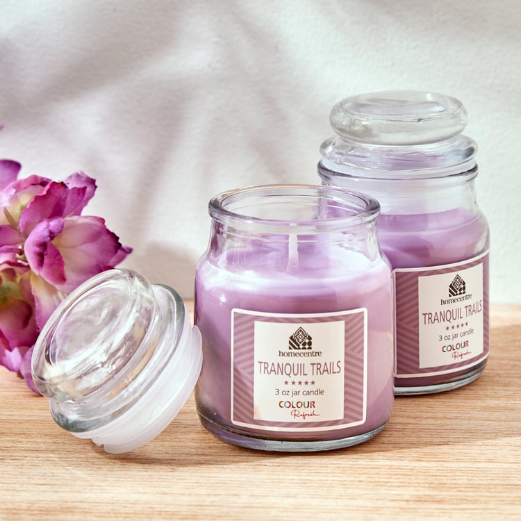 Colour Refresh Set of 2 Lavender Scented Jar Candles