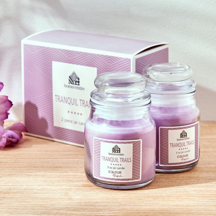 Colour Refresh Set of 2 Lavender Scented Jar Candles