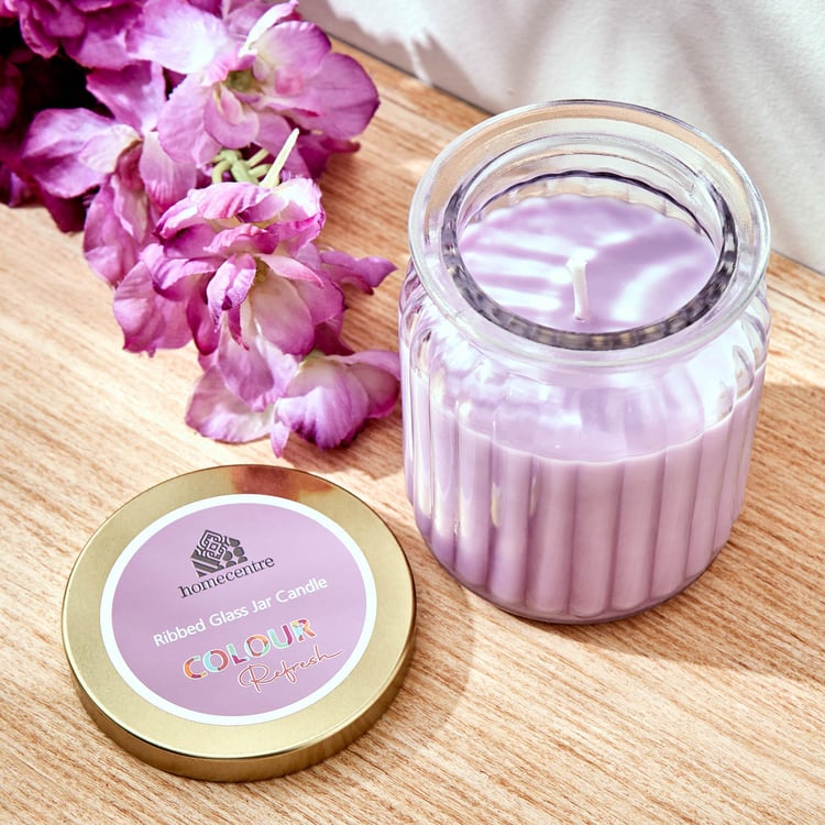 Colour Refresh Lavender Scented Jar Candle