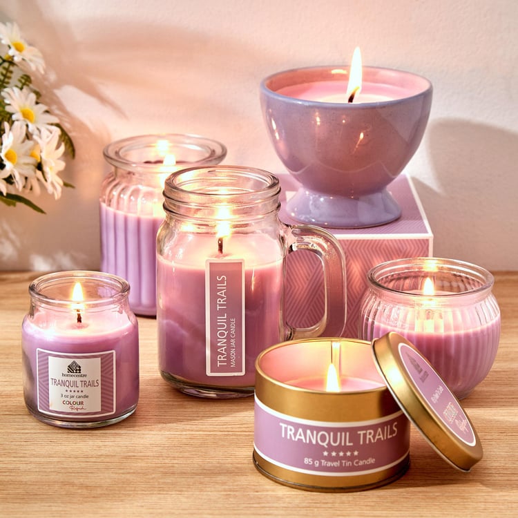 Colour Refresh Lavender Scented Jar Candle