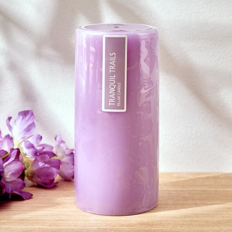 Colour Refresh Lavender Scented Pillar Candle