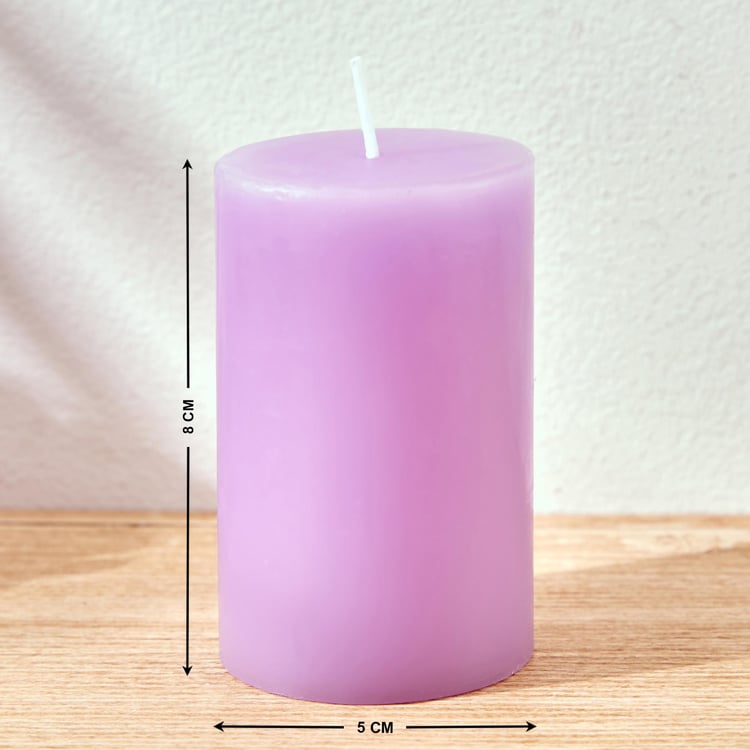 Colour Refresh Set of 2 Lavender Scented Pillar Candles