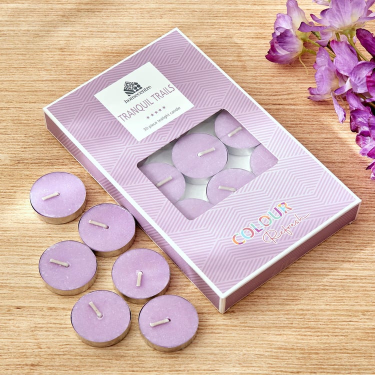 Colour Refresh Set of 30 Lavender Scented T-Light Candles