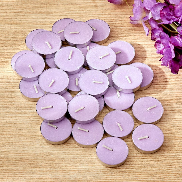 Colour Refresh Set of 30 Lavender Scented T-Light Candles