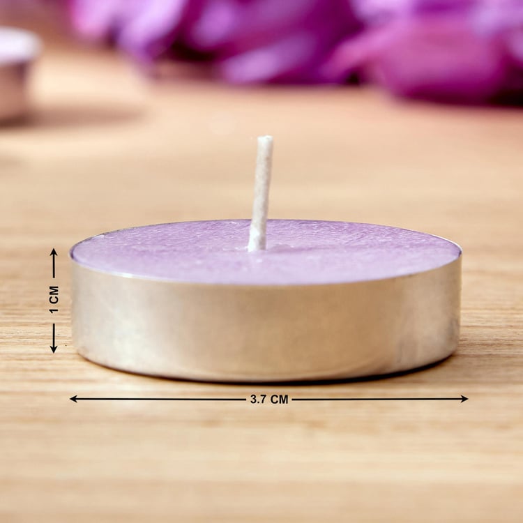 Colour Refresh Set Of 10 Lavender Scented T-Light Candles