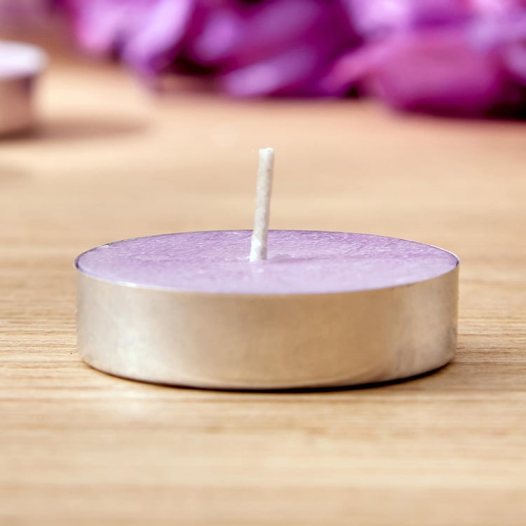 Colour Refresh Set Of 10 Lavender Scented T-Light Candles