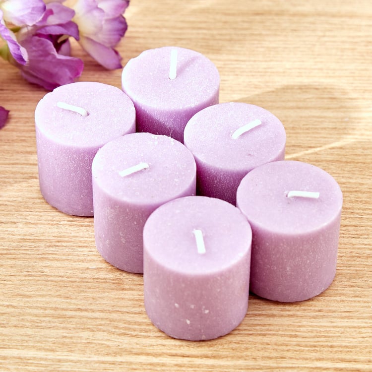 Colour Refresh Set of 6 Lavender Votive Candles