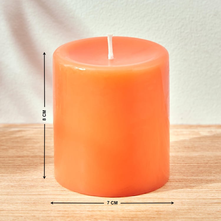 Colour Refresh Mandarin Scented Pillar Candle