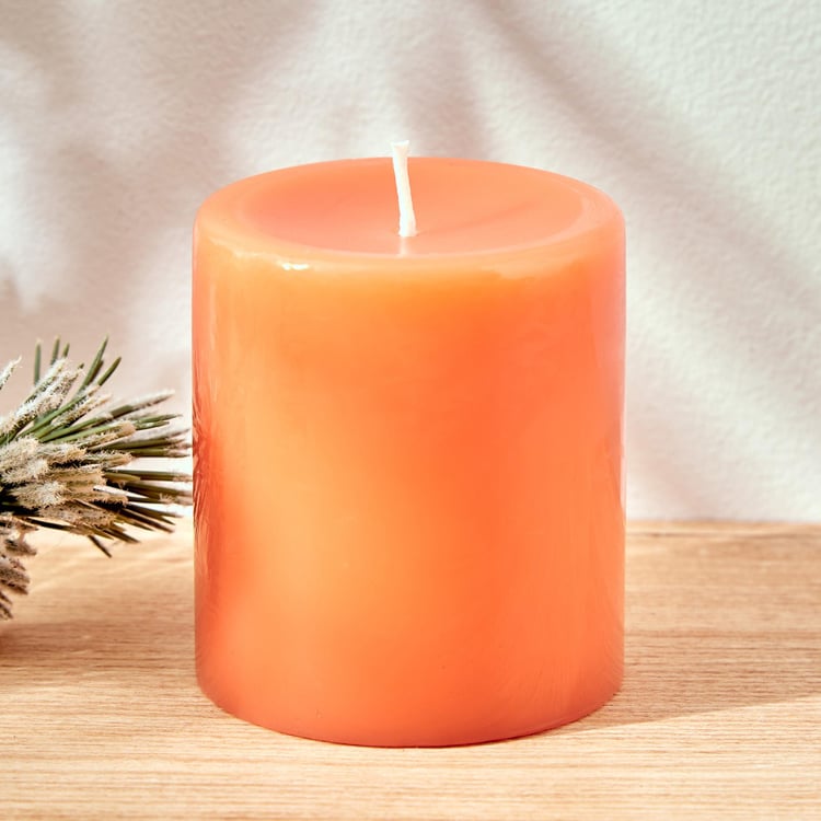 Colour Refresh Mandarin Scented Pillar Candle