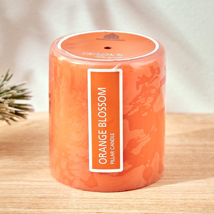 Colour Refresh Mandarin Scented Pillar Candle