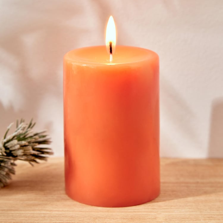 Colour Refresh Mandarin Scented Pillar Candle