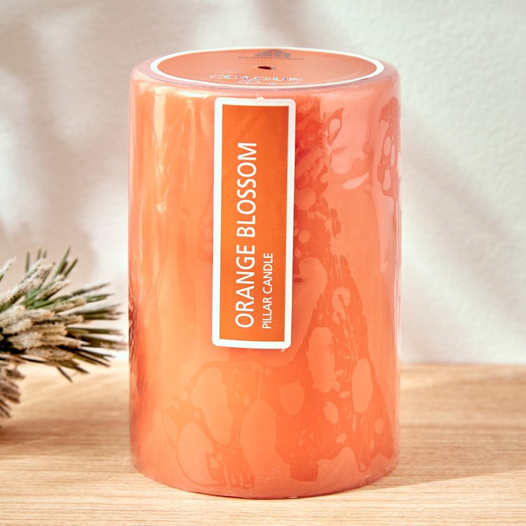 Colour Refresh Mandarin Scented Pillar Candle