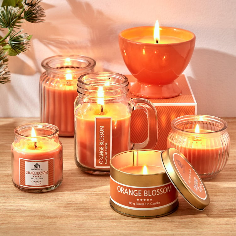 Colour Refresh Set of 2 Orange Scented Jar Candles