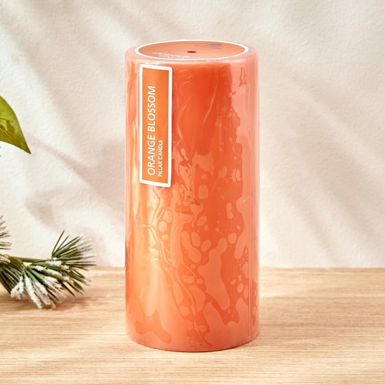 Colour Refresh Mandarin Scented Pillar Candle