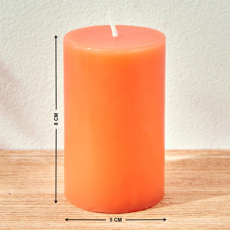 Colour Refresh Set of 2 Mandarin Scented Pillar Candles