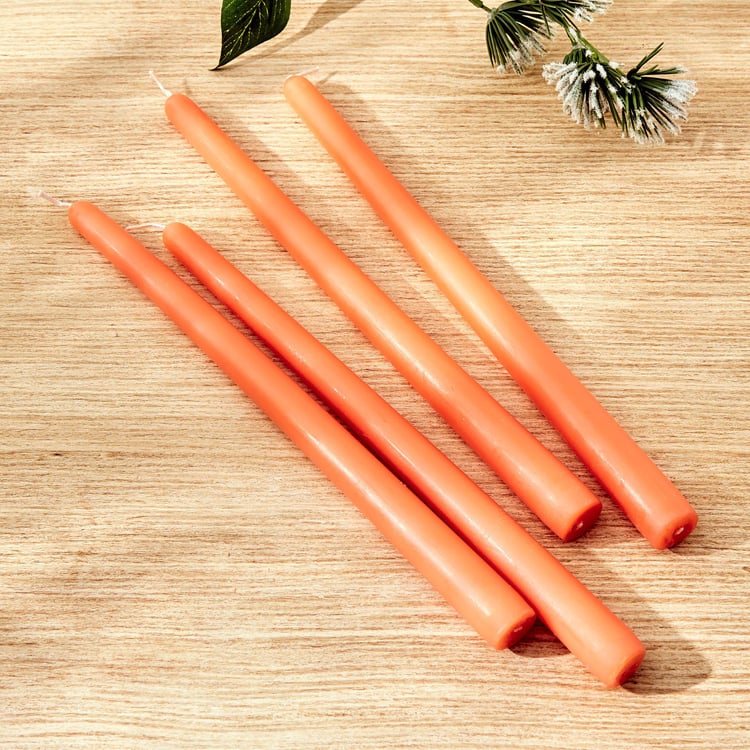 Colour Refresh Set of 4 Mandarin Scented Tapered Candles