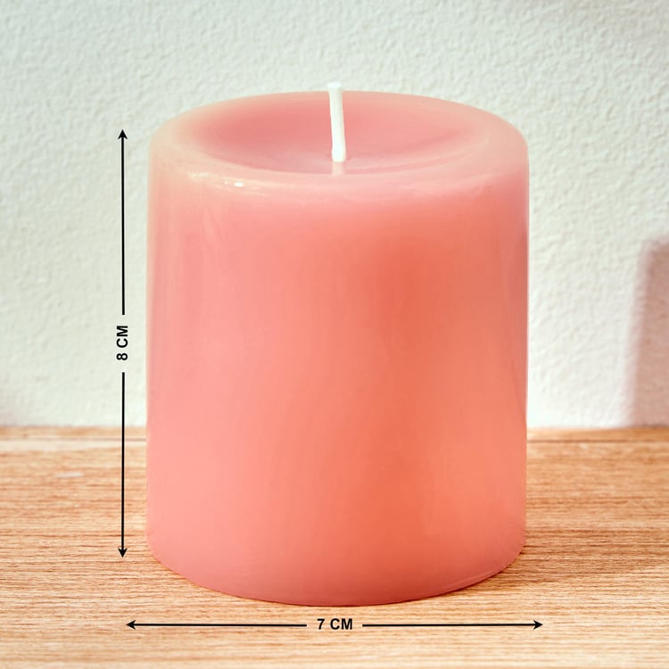 Colour Refresh Rose Scented Pillar Candle