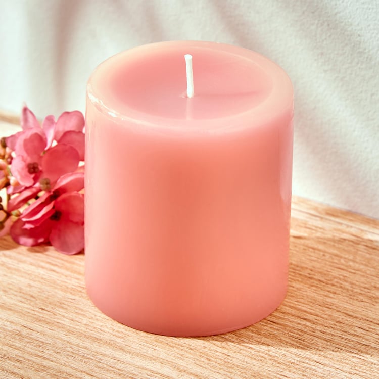 Colour Refresh Rose Scented Pillar Candle