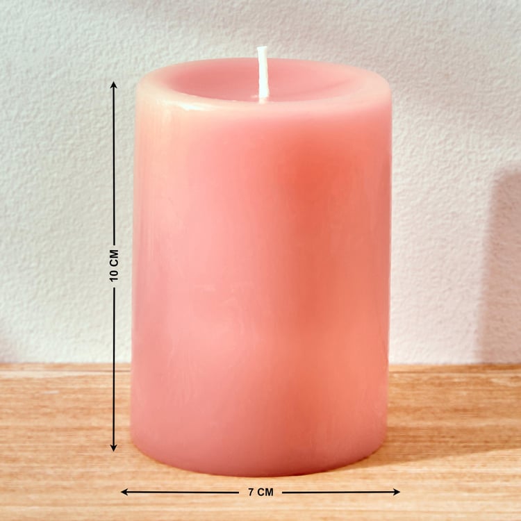 Colour Refresh Rose Scented Pillar Candle