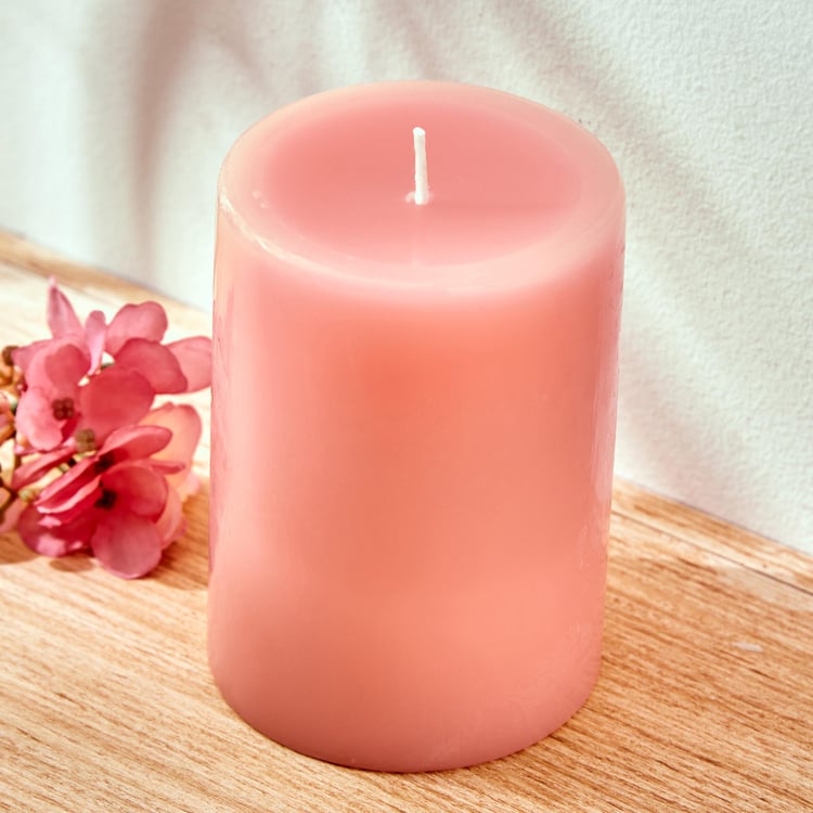 Colour Refresh Rose Scented Pillar Candle