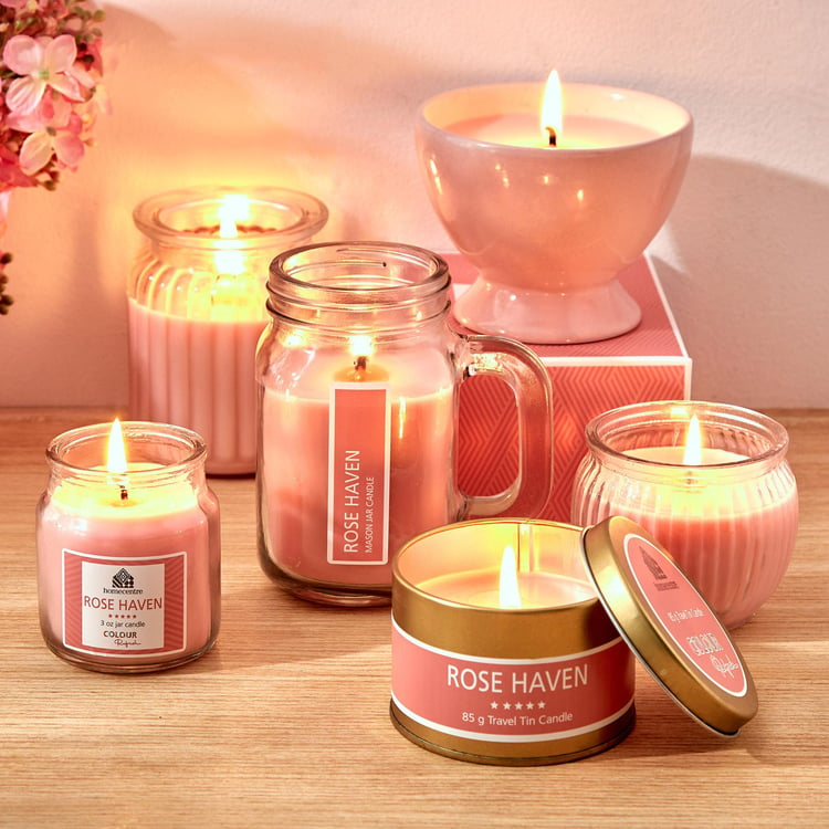 Colour Refresh Set of 2 Rose Haven Scented Jar Candles