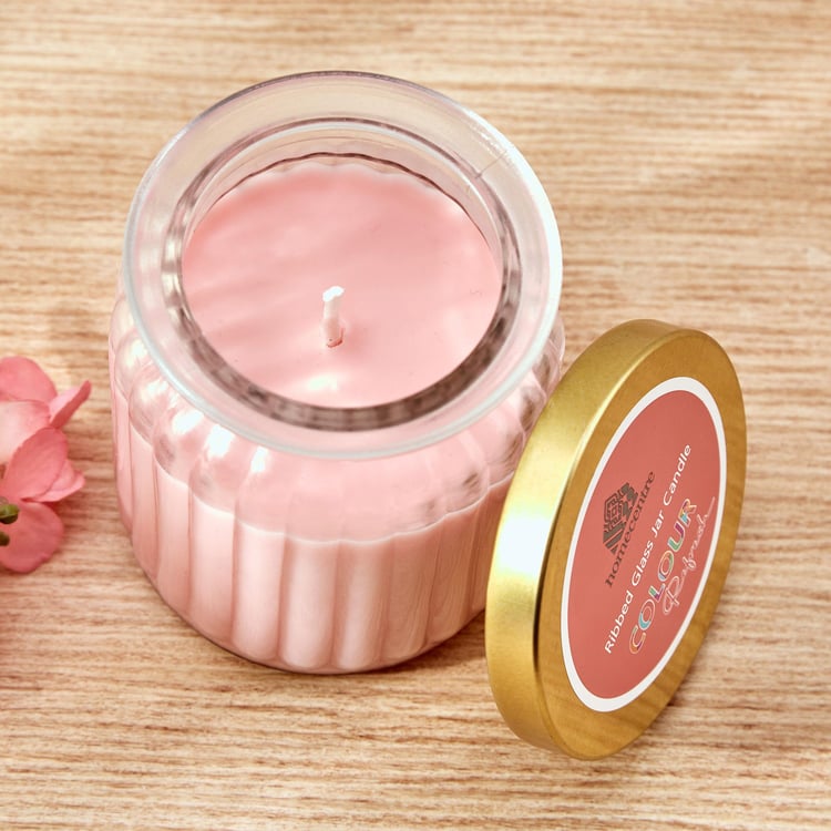 Colour Refresh Scented Ribbed Jar Candle