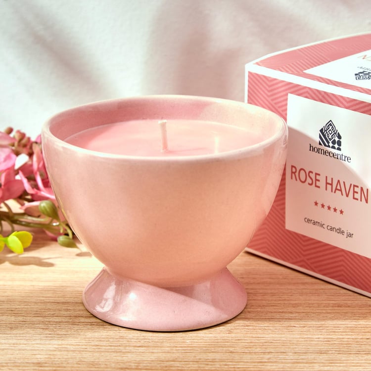 Colour Refresh Rose Scented Jar Candle