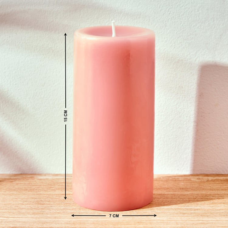 Colour Refresh Rose Scented Pillar Candle