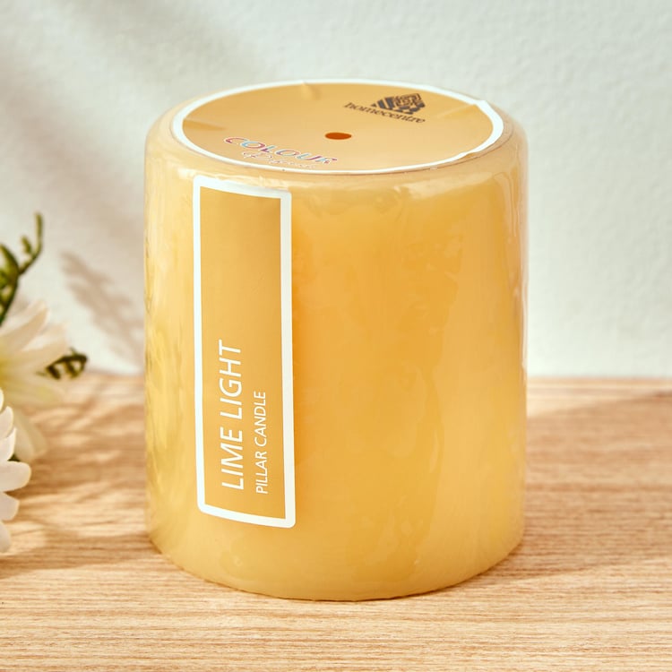 Colour Refresh Lime Scented Pillar Candle