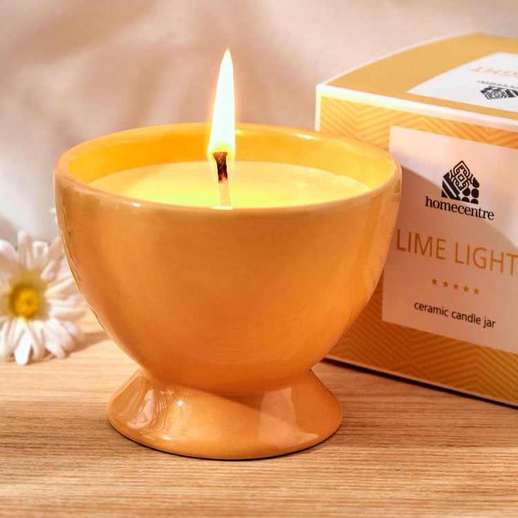 Colour Refresh Lemon Grass Scented Jar Candle