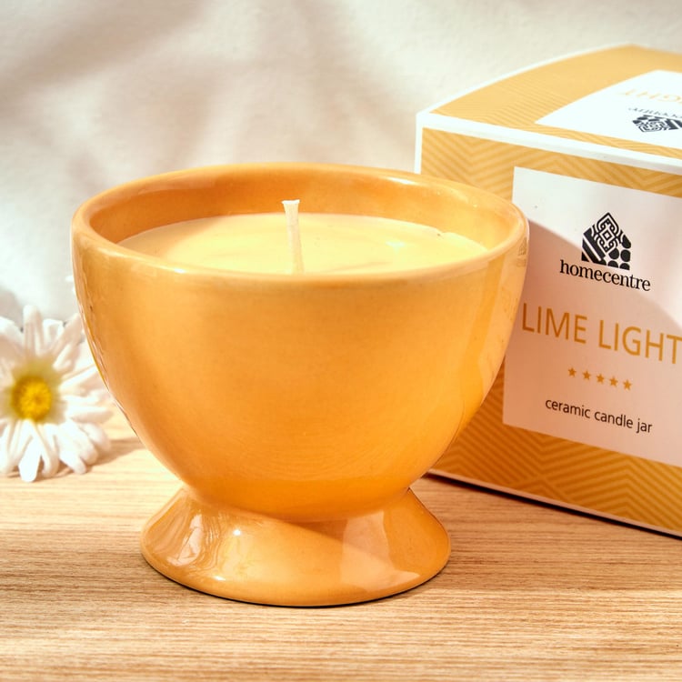 Colour Refresh Lemon Grass Scented Jar Candle