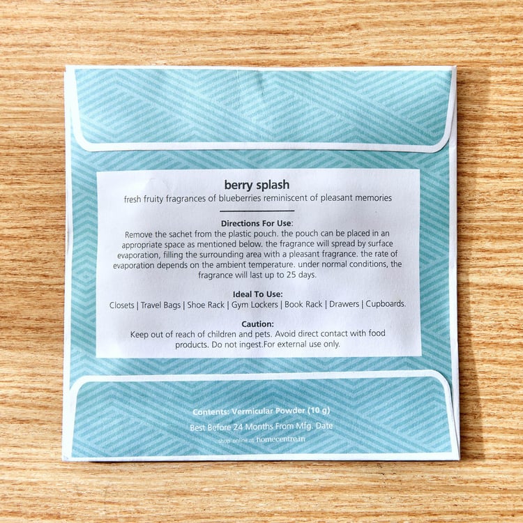 Color Refresh Set of 3 Blueberry Fragrance Sachets - 10g