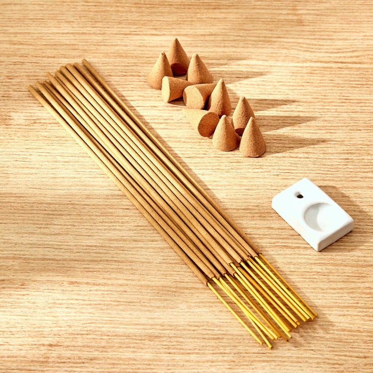 Colour Refresh Lemon Grass Incense Sticks Combo Set with Holder