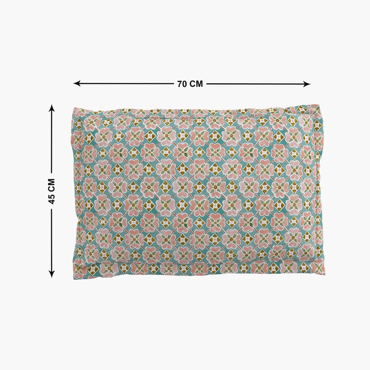 Rhapsody Amph Set of 2 Floral Print Pillow Covers - 70x45cm