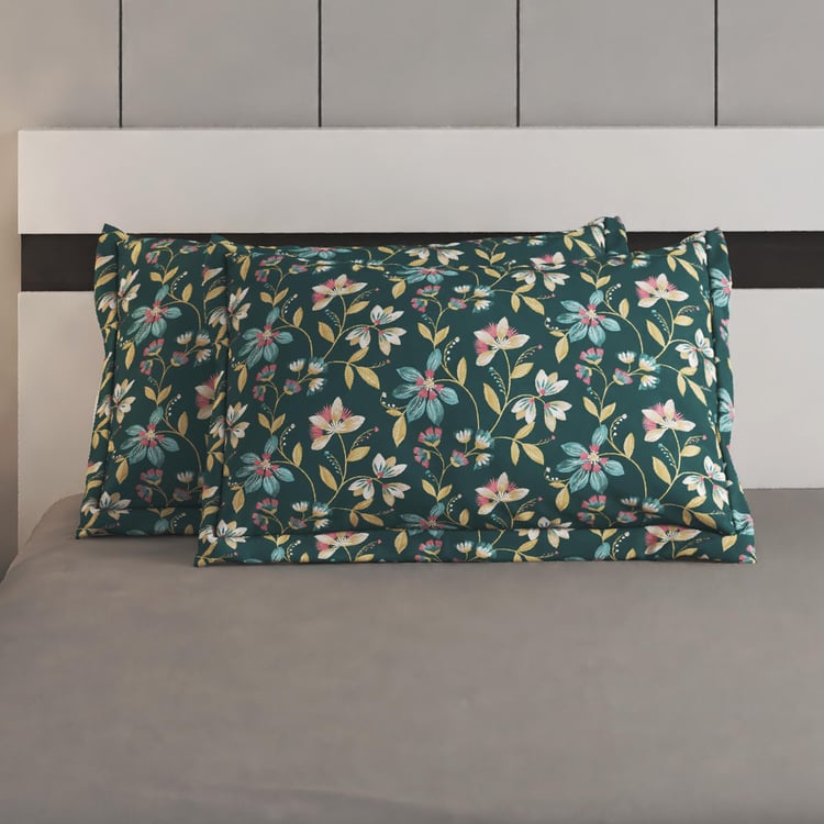 Rhapsody Mond Set of 2 Floral Print Pillow Covers - 70x45cm