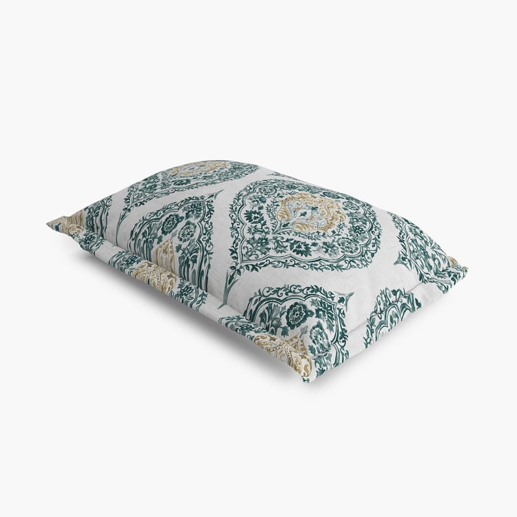 Rhapsody Rhube Set of 2 Floral Print Pillow Covers - 70x45cm