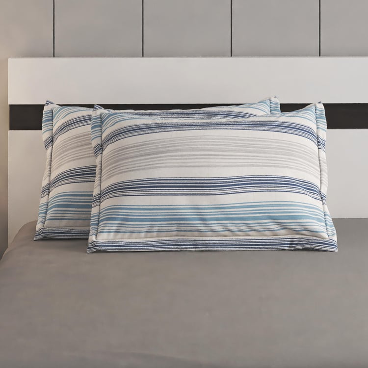 Rhapsody Legion Set of 2 Striped Pillow Covers - 70x45cm