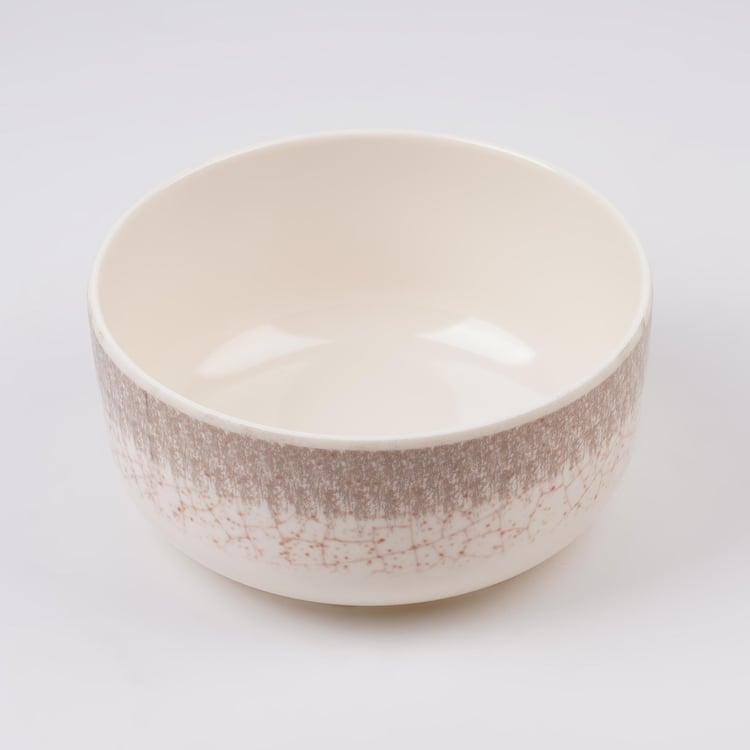 Meadows Melamine Printed Serving Bowl with Lid - 1.1L